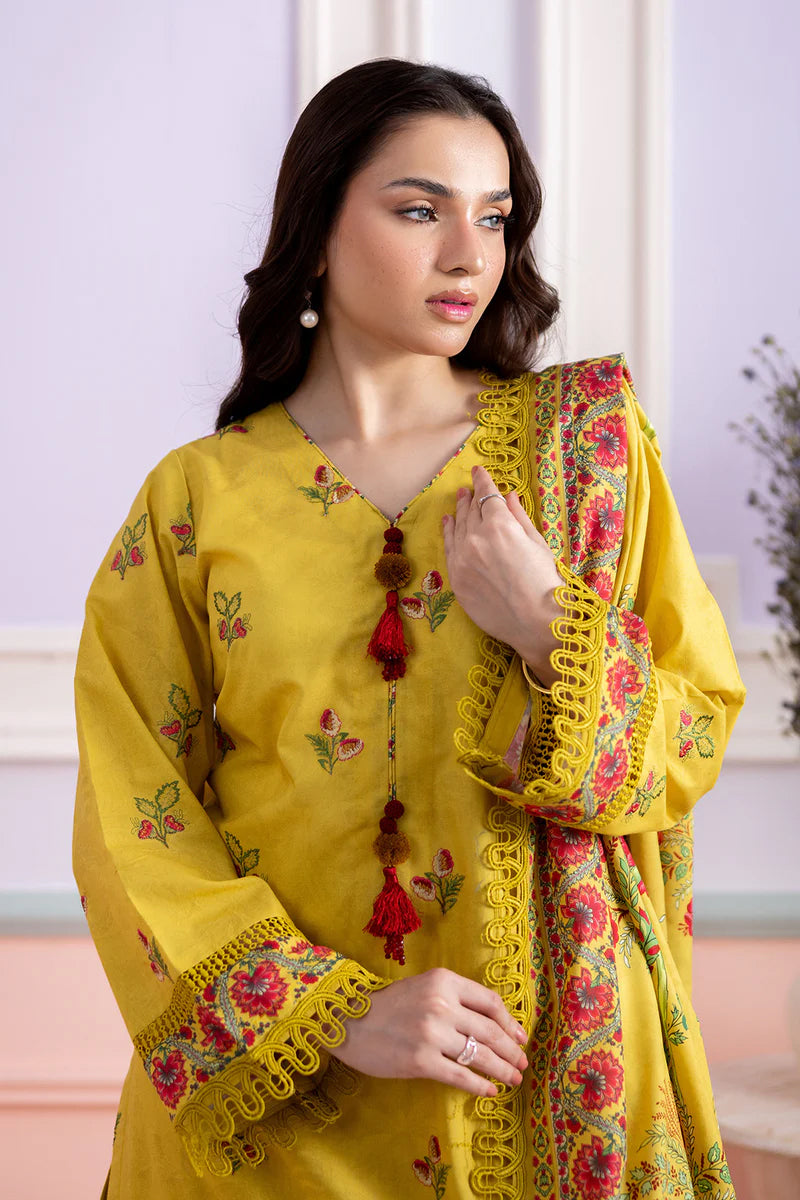 Zellburry Unstitched 3pc Printed & Embroidered Lawn Collection - 2026 (WUS-0441)