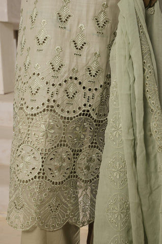 Sadabahar Stitched Luxury Embroidered Chikankari Collection - 2025 (Pista)