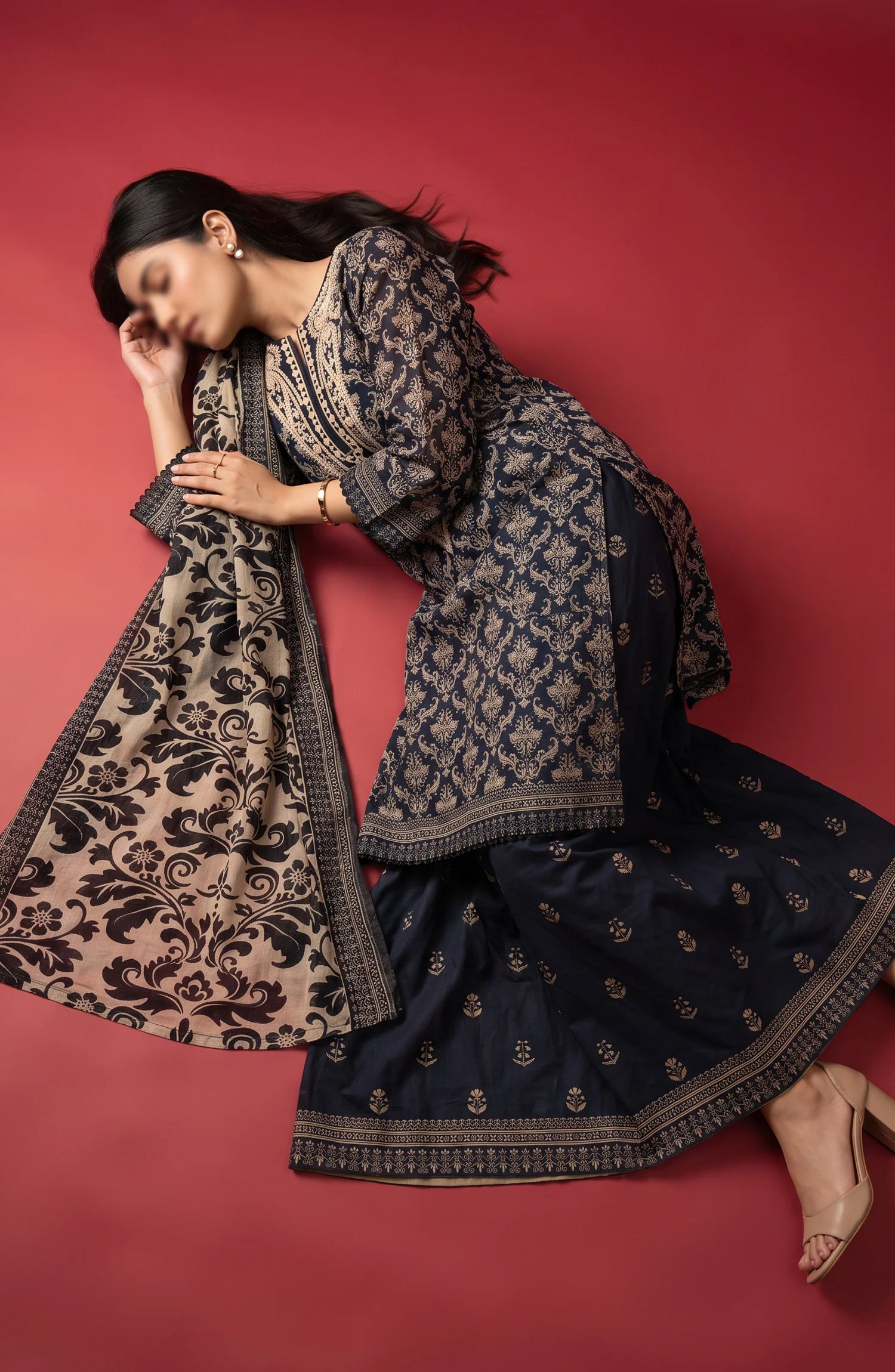 Rang E Bahar by Amna Khadija | Stitched Embroidered Lawn Collection - 2026 (D-02)