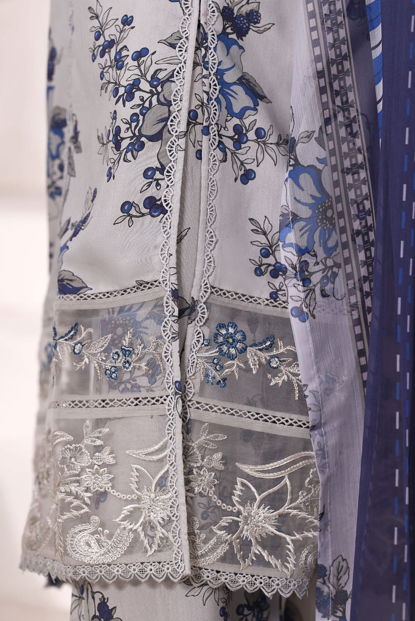 Sadabahar Stitched Festive Embroidered Viscose Collection - 2025 (ICE BLUE)