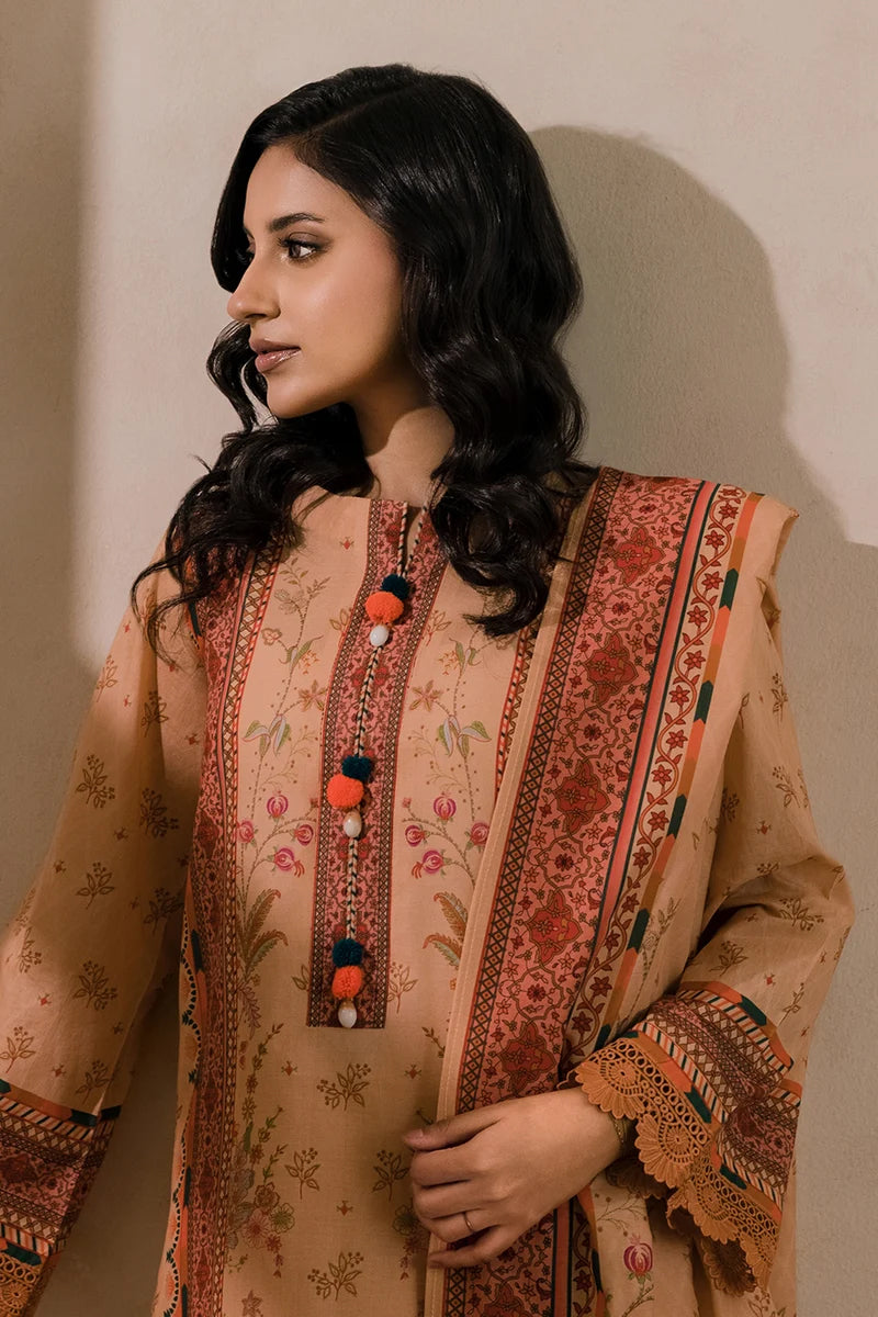 Zellbury Unstitched 3pc Digital Printed Lawn Collection - 2026 (WUS-1010)