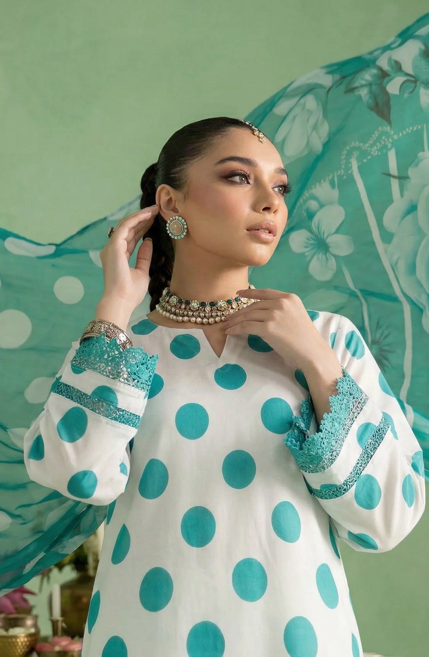 A Dots by Aalaya | Unstitched Printed Lawn Vol-02 Collection - 2026 (D-02)