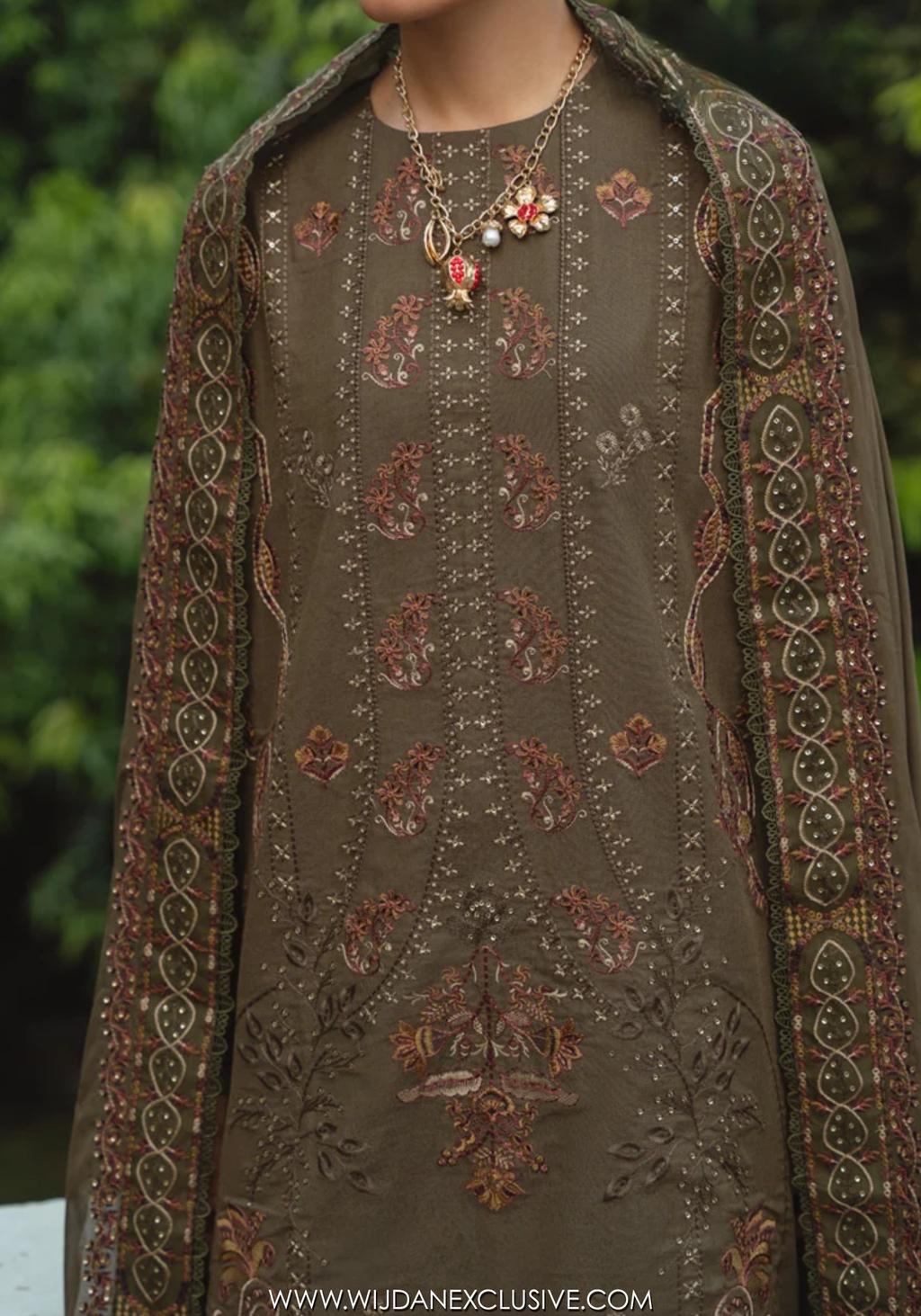 Izel by Marjjan | Unstitched Karandi Embroidered Collection - 2026 (MSK-01-B)