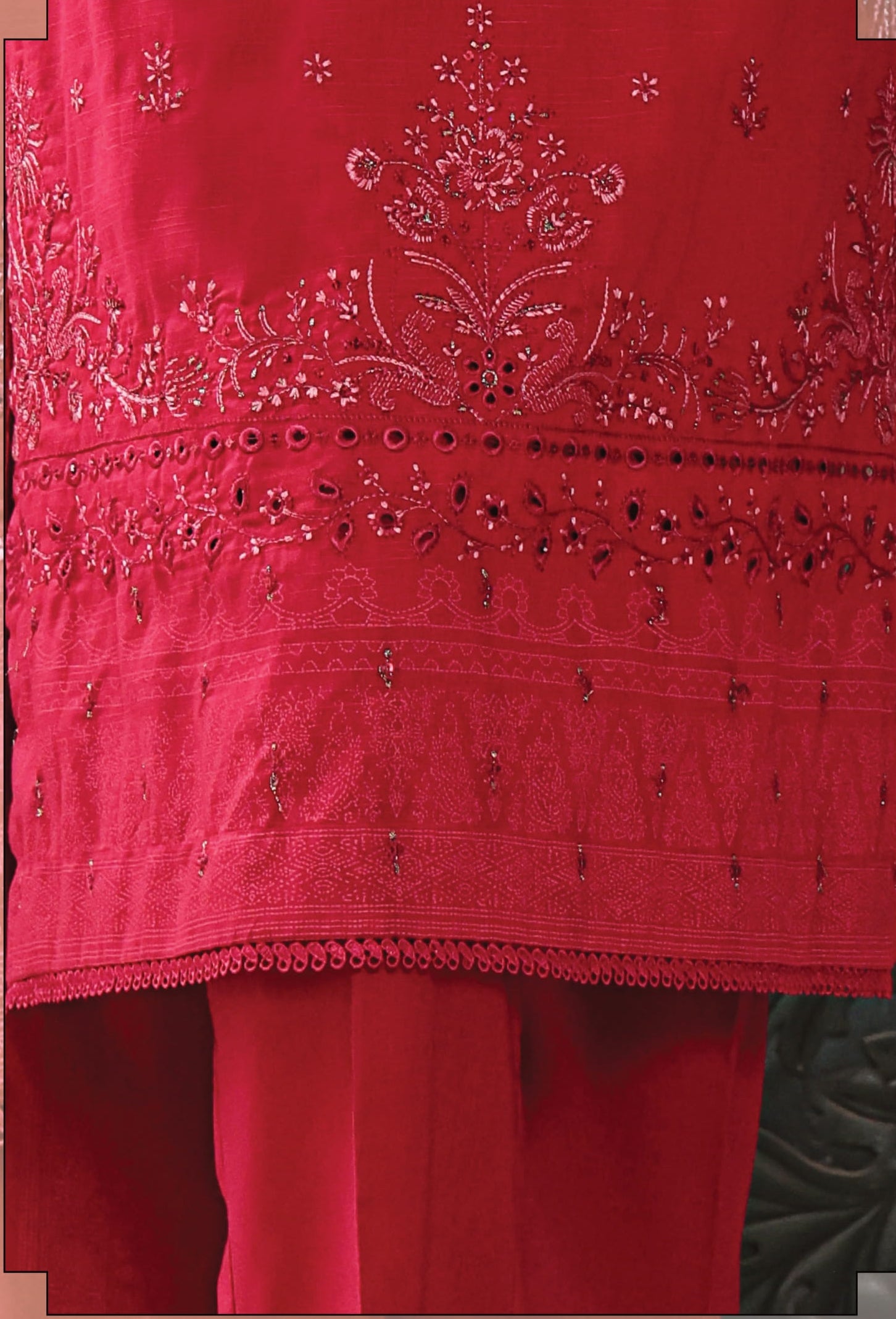 HZ Exclusive Unstitched Mid Summer Embroidered Slub Lawn EMC-39