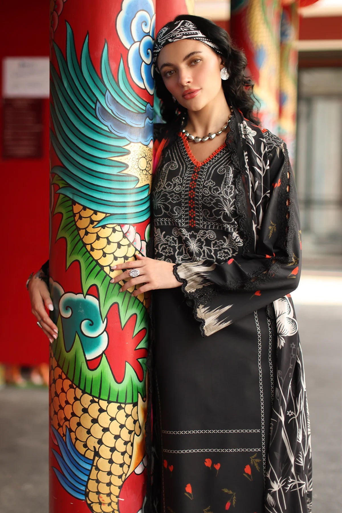 Charizma Signature Unstitched Embroidered Lawn Vol-01 Collection - 2026 (CS6-02)