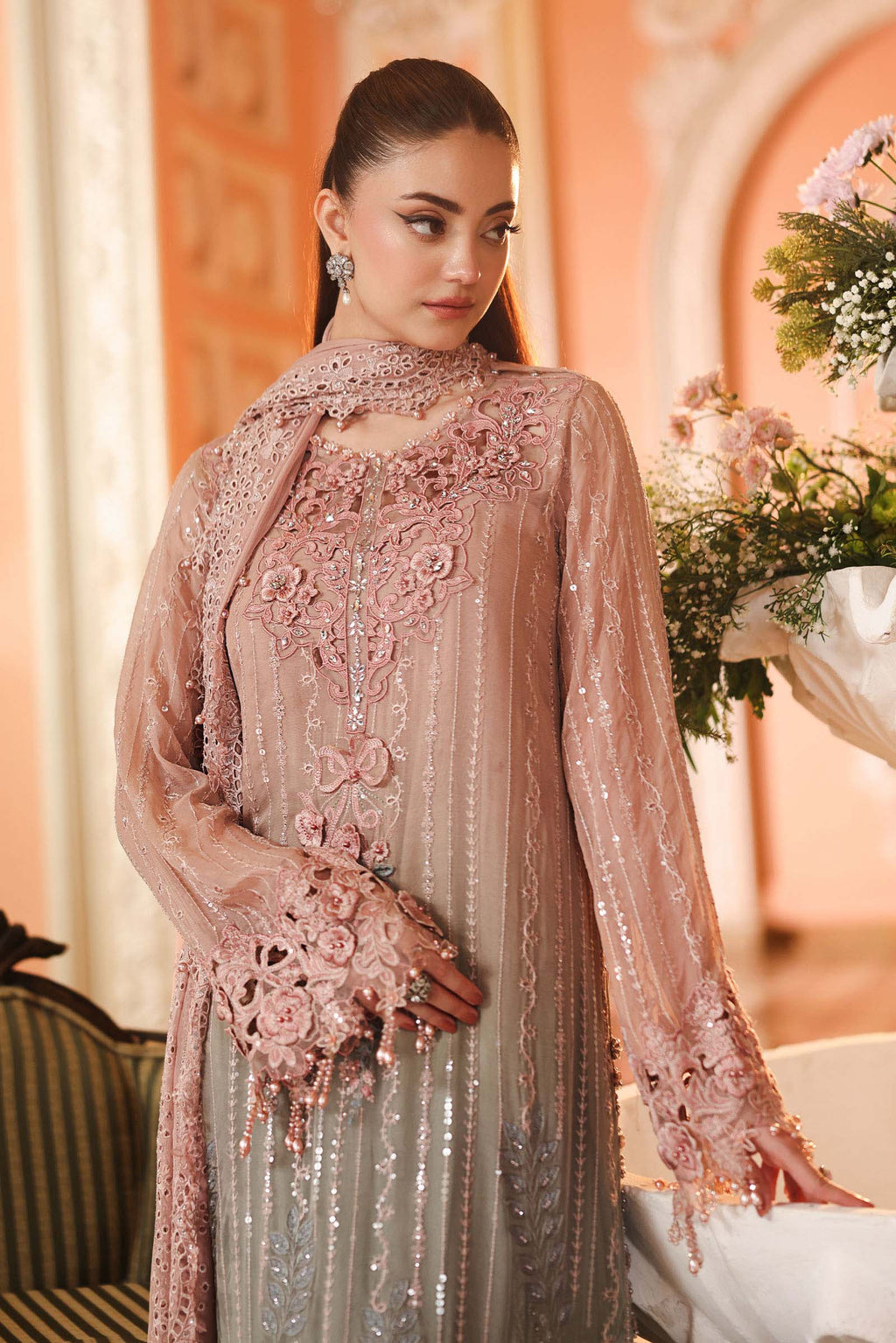 Royale Tea Affair by Maria.B | Unstitched Chiffon Formal Collection - 2026 (D-02)