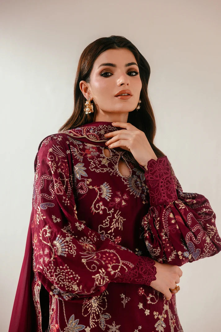 Florent Unstitched Embroidered Luxe Silk Formal Collecttion - 2026 (ELAN)
