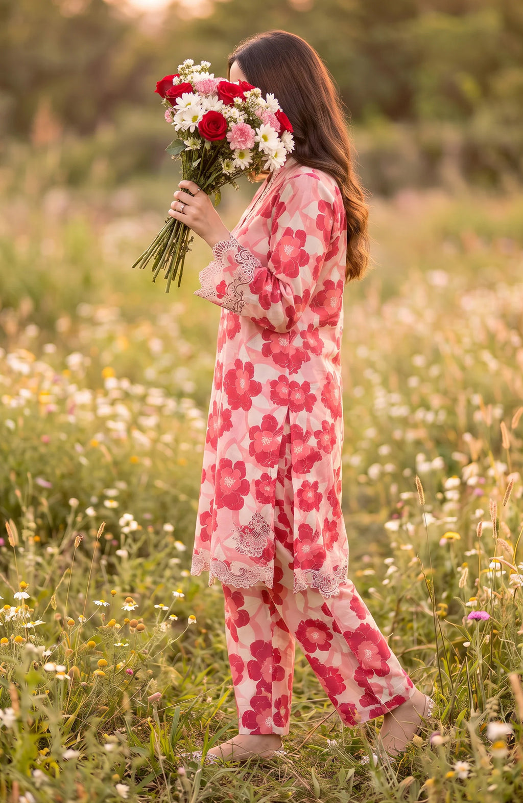 Summer Essentials by Amna khadija | 2pc Emb Co-ords Set Collection'26 (D-02)