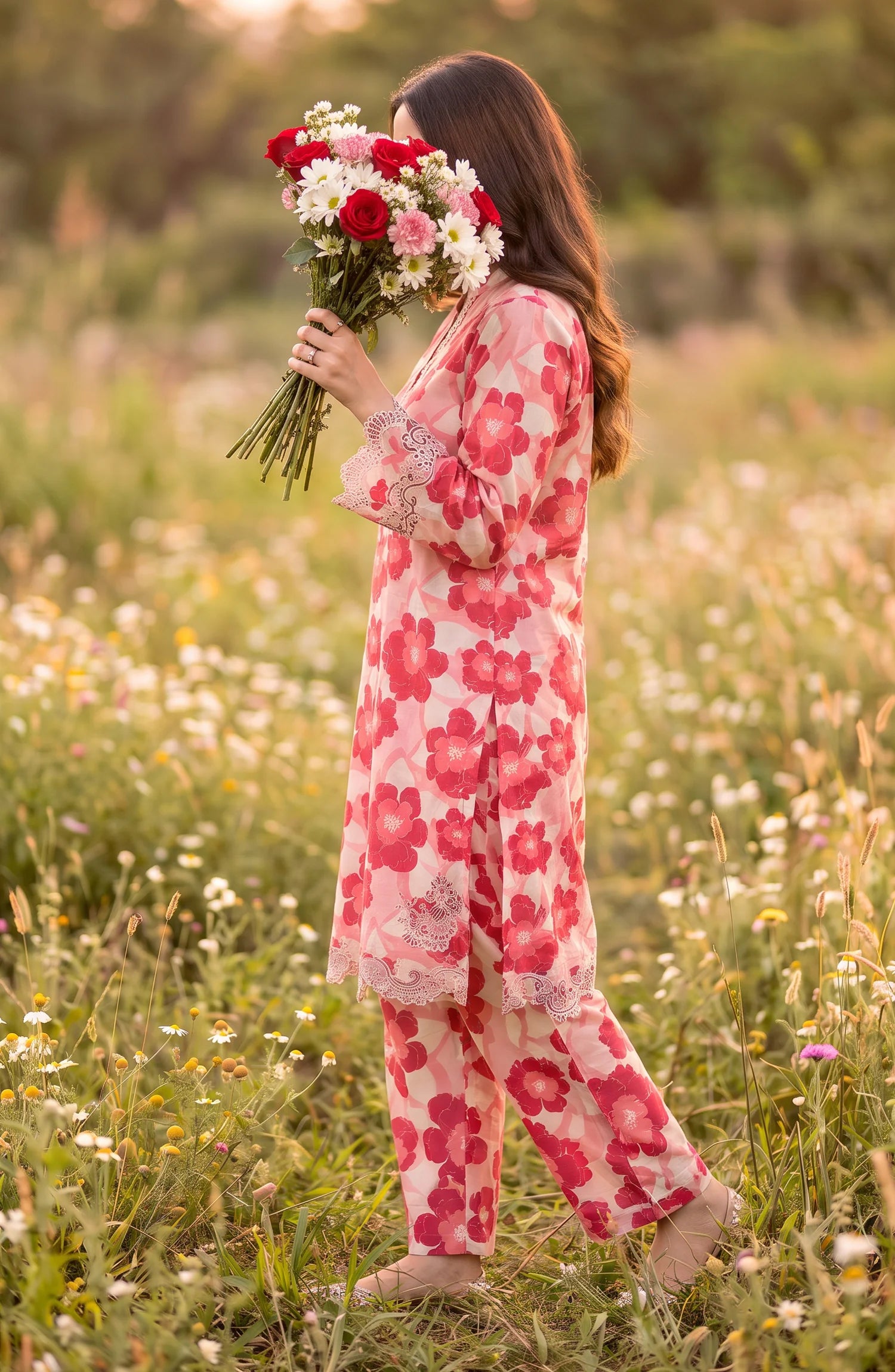 Summer Essentials by Amna khadija | 2pc Emb Co-ords Set Collection'26 (D-02)