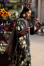 Wildflower by Zaha | Unstitched Festive Lawn Collection - 2026 (MIDNIGHT BLOOM)