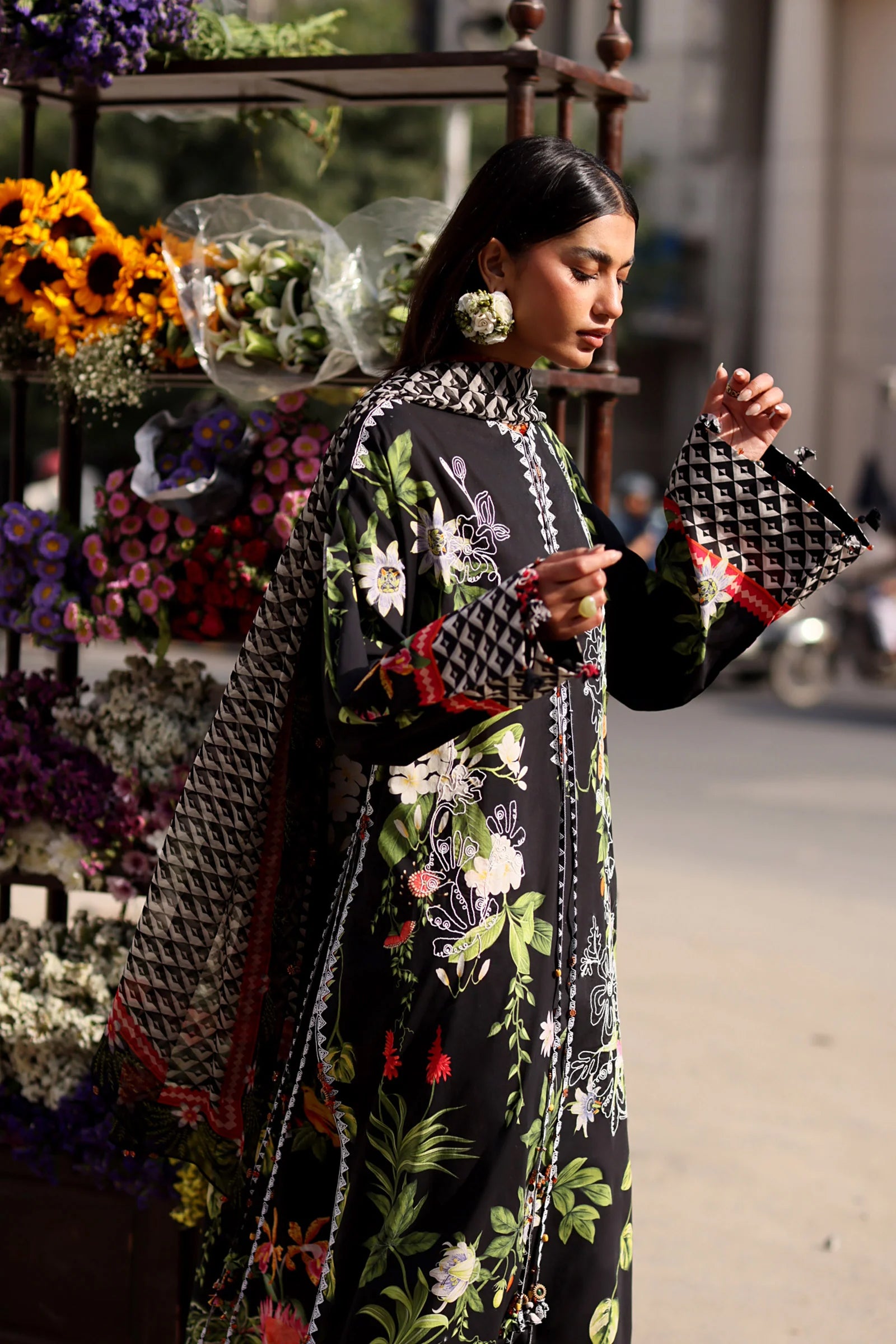 Wildflower by Zaha | Unstitched Festive Lawn Collection - 2026 (MIDNIGHT BLOOM)