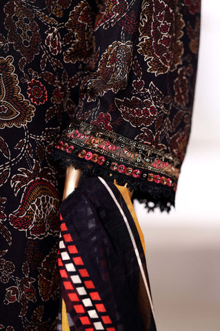 Malika by Sadabahar | Stitched Viscose Farshi Shalwar Vol-II Collection - 2025 (BLACK)