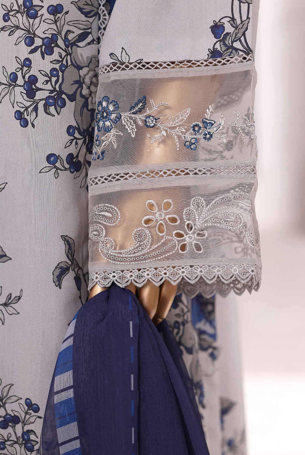 Sadabahar Stitched Festive Embroidered Viscose Collection - 2025 (ICE BLUE)