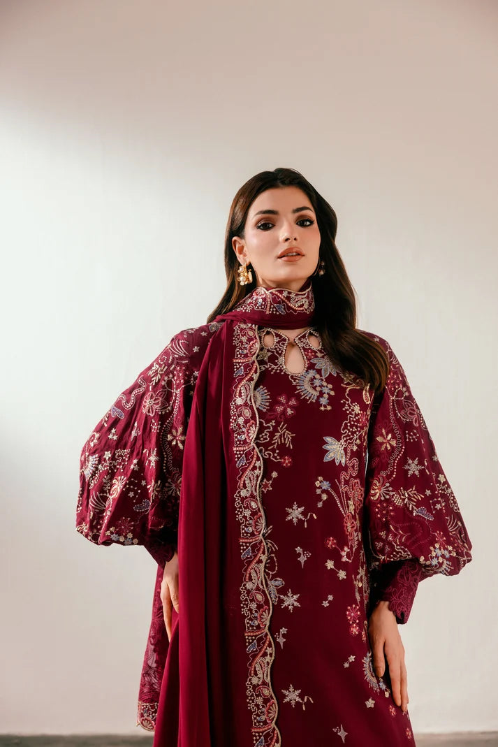 Florent Unstitched Embroidered Luxe Silk Formal Collecttion - 2026 (ELAN)