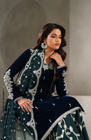Zarif Unstitched Embroidered & Hand Embellished Velvet Collection - 2025 ZRF-V-02
