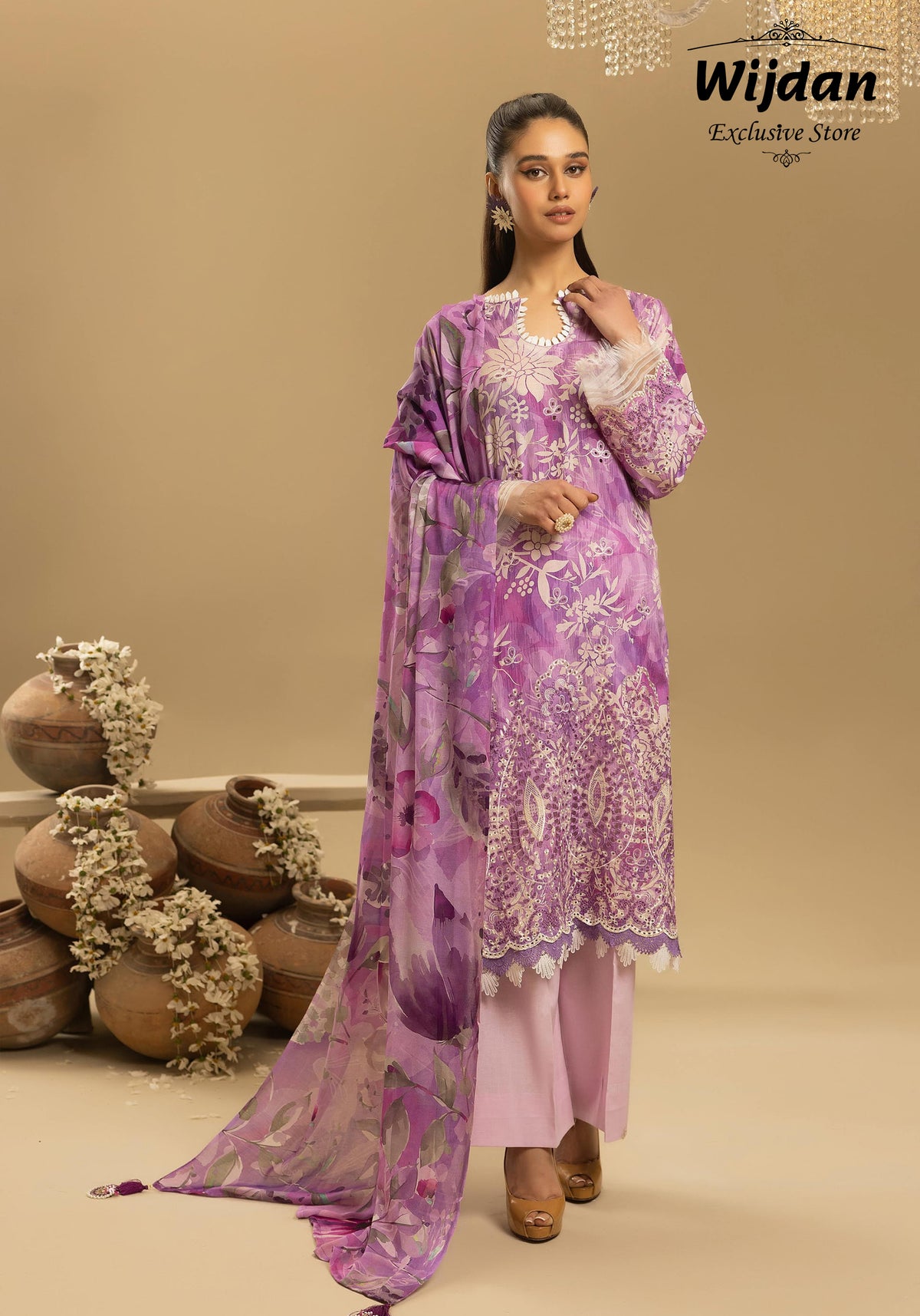 Nur Printkari Embroidered Lawn Collection'25 PN-32