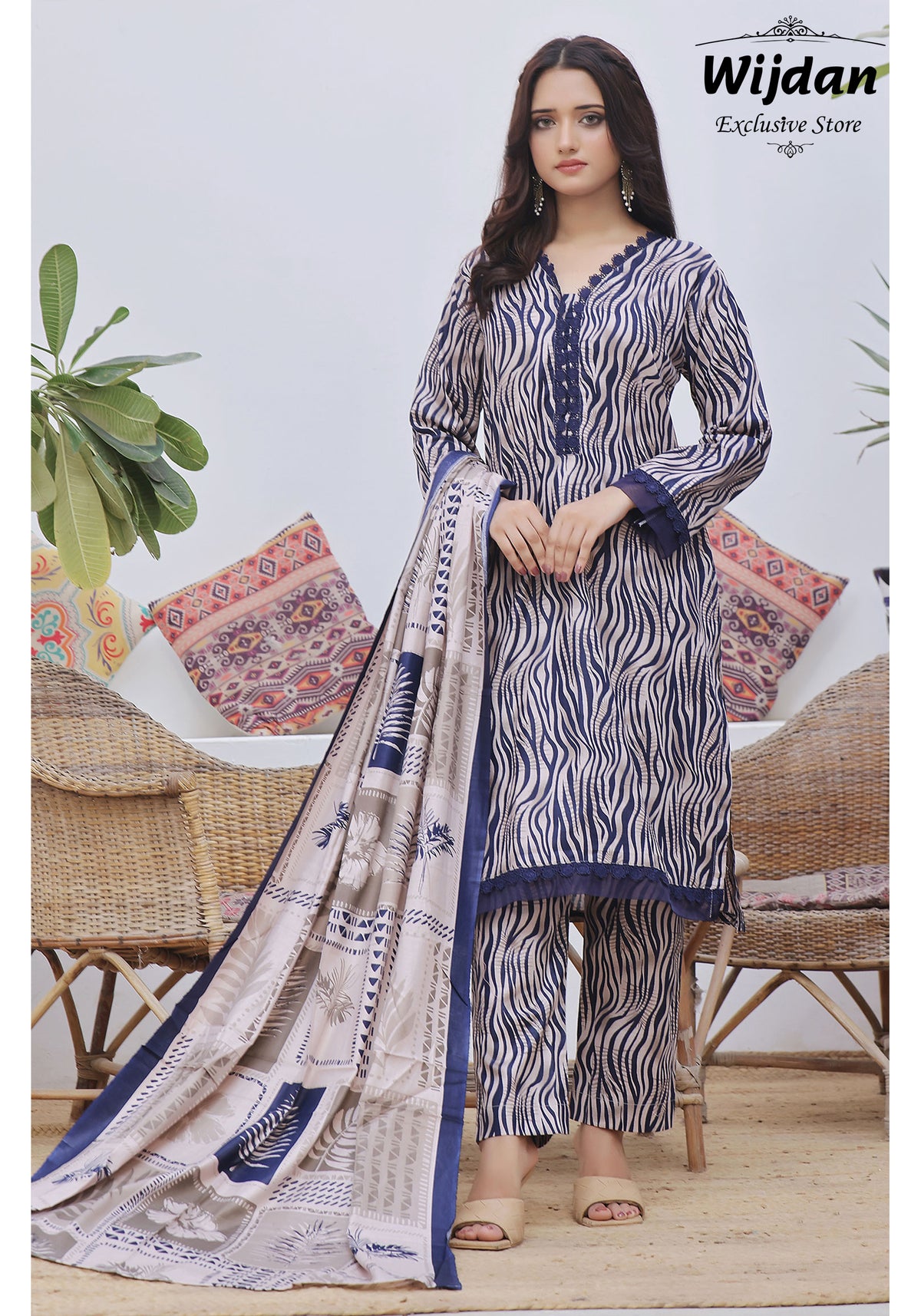 Designer Lawn 3PC Printed Collection D-34