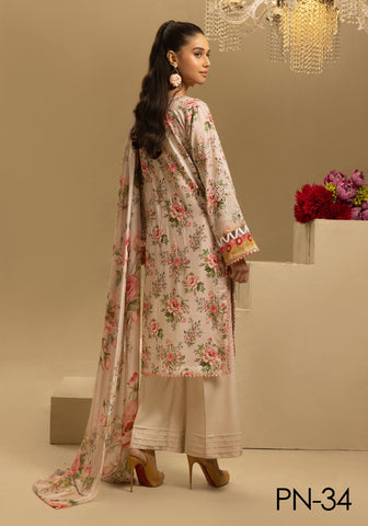 Nur Printkari Embroidered Lawn Collection'25 PN-34