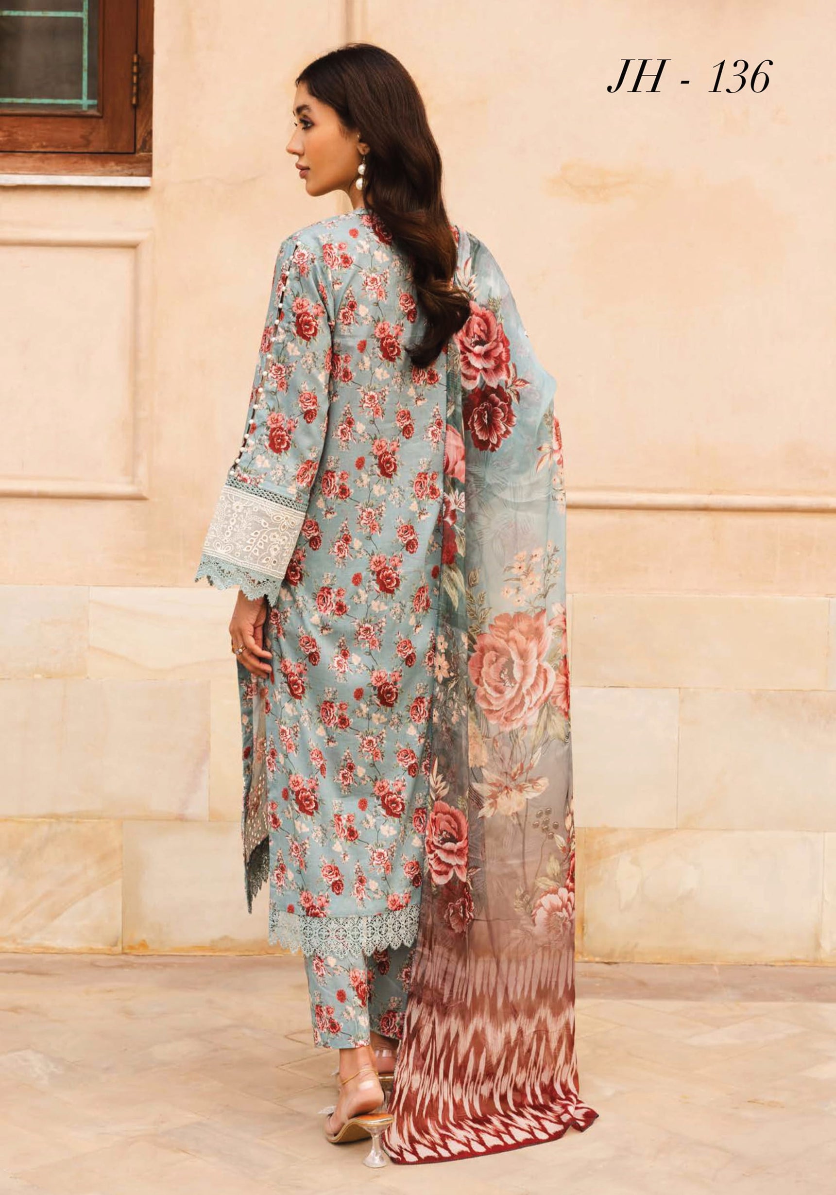 Rozina Embroidered Printed Lawn Collection by Johra JH-136