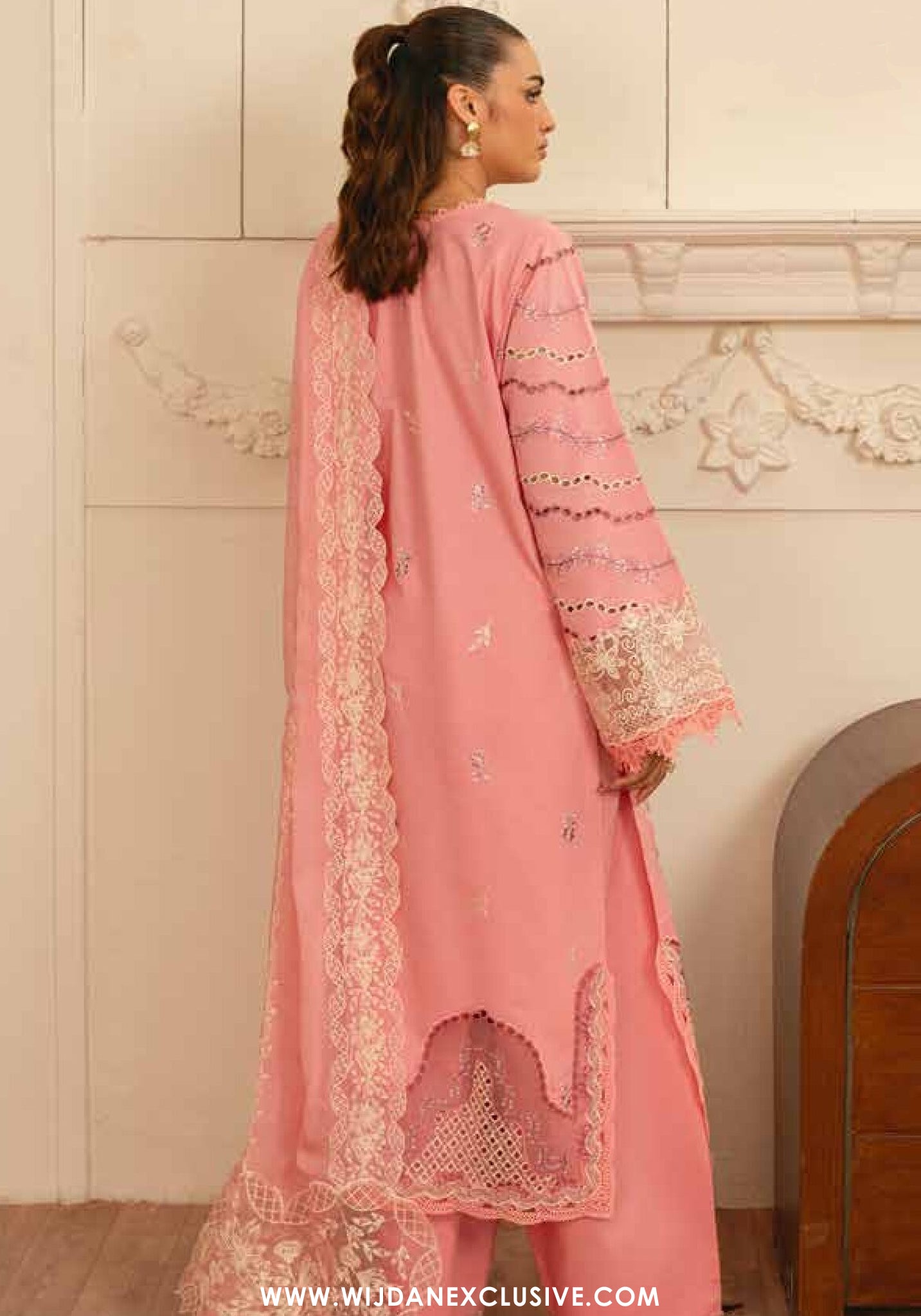 Elsa by Marjjan | Unstitched Embroidered Lawn Collection - 2026 ( 210-A)