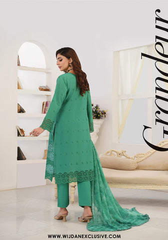 Arzu by Wijdan | Unstitched Chikankari Breeze Cotton Winter Collection - 2025 D-02