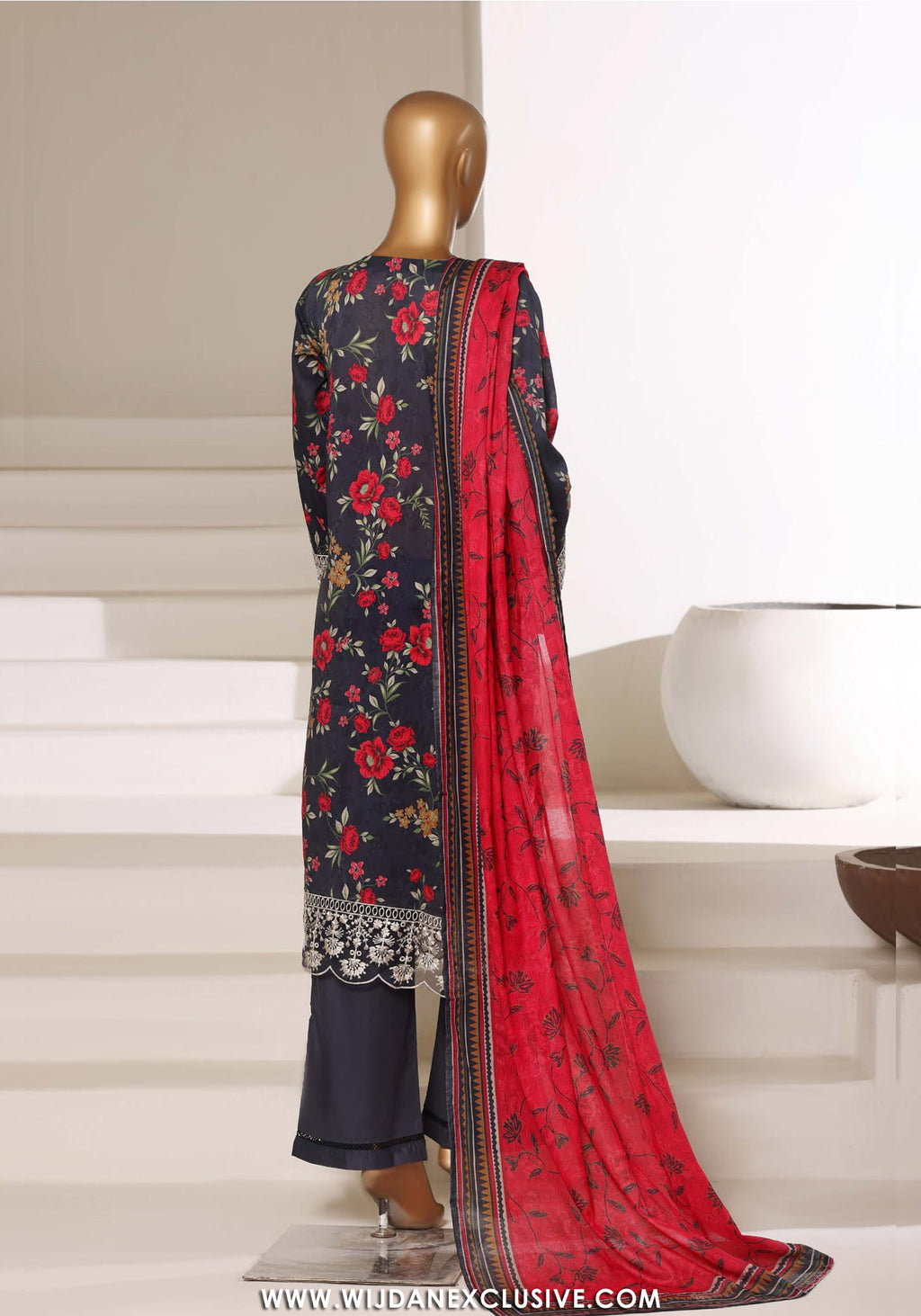 Sadabahar Signature Stitched Embroidered Lawn Collection - 2026 (DEEP BLUE)