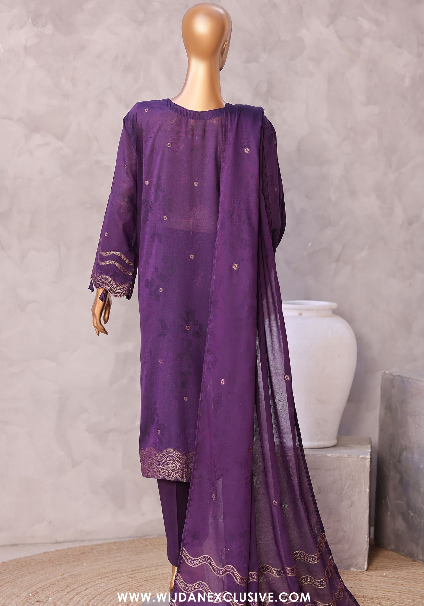 HZ Valencia Jacquard Embroidered Unstitched Lawn Collection - 2026 (VJE-7109)