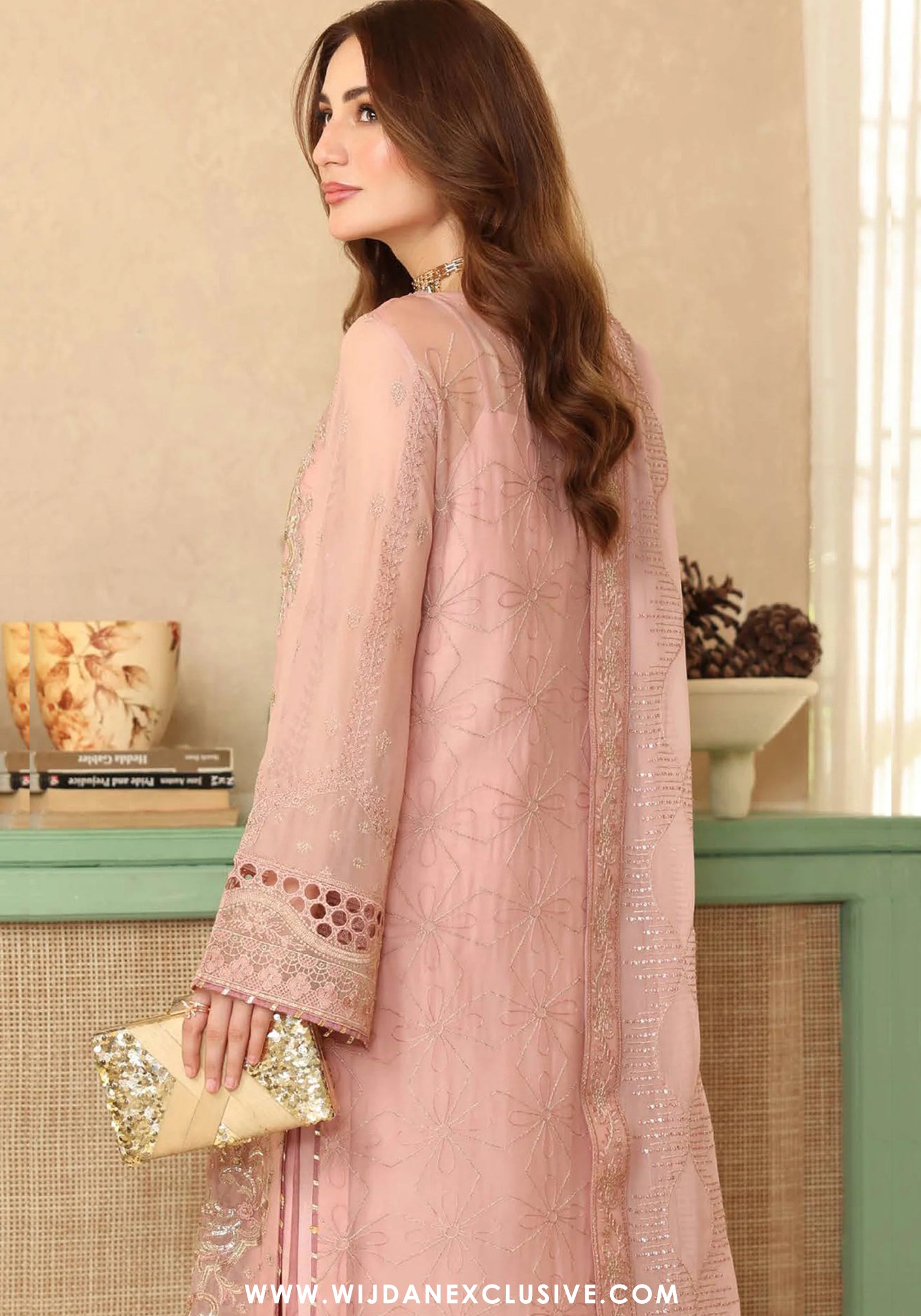 Ramsha Sonehri Unstitched Embroidered Chiffon Collection - 2025 Vol-02 BB-201