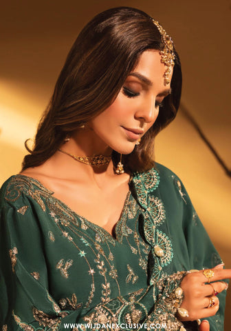 Aylin Unstitched Silk Hand Work Collection (GREEN SLATE)