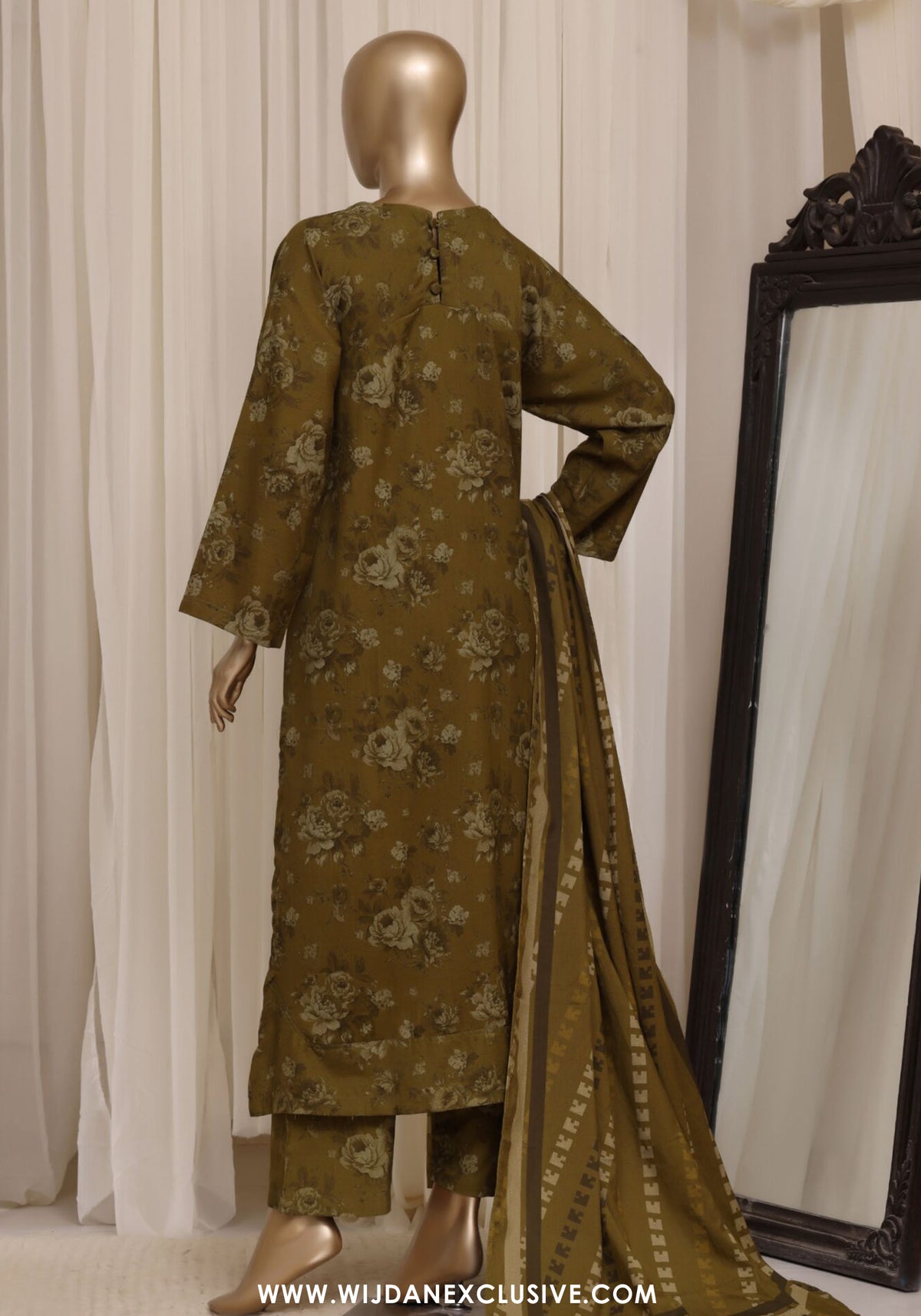 Sadabahar Dhanak Stitched Printed With Shawl Collection - 2026 (D-03)