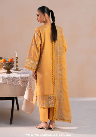 Amani by Marjjan | Unstitched Embroidered Viscose Winter Collection - 2025 MSV-04-B (MUSTARD)
