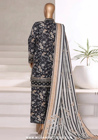Sadabahar Malika Stitched Embroidered Khaddar Collection - 2025 (BLACK)