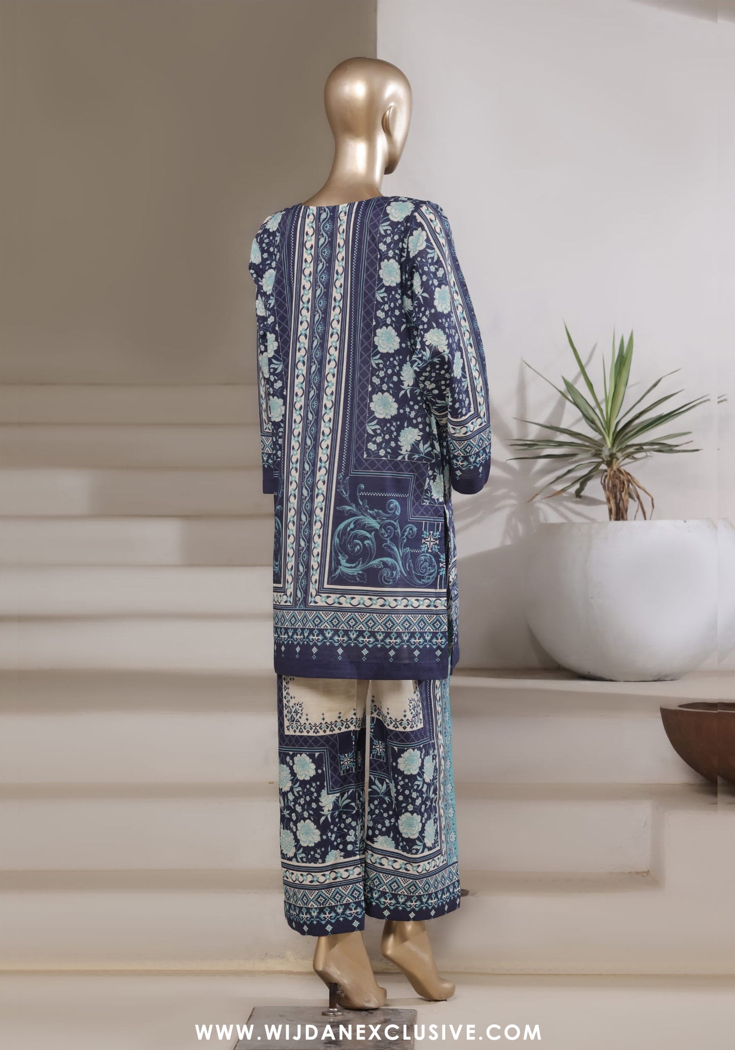 Sadabahar Stitched 2PC Printed Bana Dora Collection - 2025 Blue