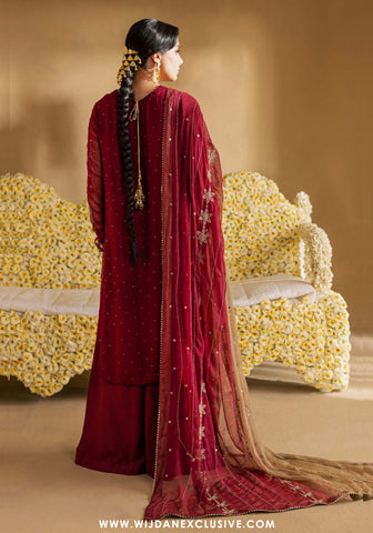 Nureh Mukeshkari Unstitched Embroidered Mukesh Chiffon Collection - 2025 MK-16