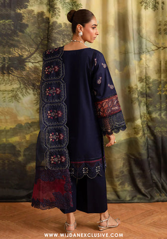 Marjjan Guzel Unstitched Embroidered Lawn Collection - 2025 SMC-205 (Blue)