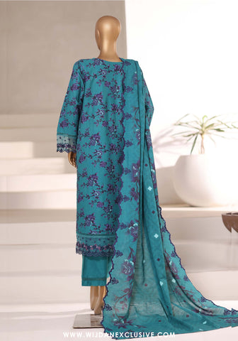Sadabahar Signature Stitched Embroidered Khaddar Collection - 2025 (TEAL)