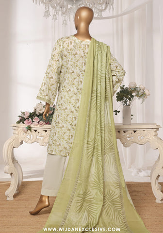 Bin Saeed Stitched Exclusive Printed 3PC Lawn Collection'25 Vol-10 D-03