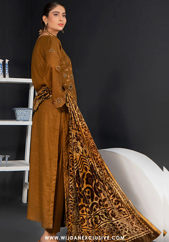 Palachi Unstitched Luxurious Embroirdered Winter Collection - 2025 (Mustard)