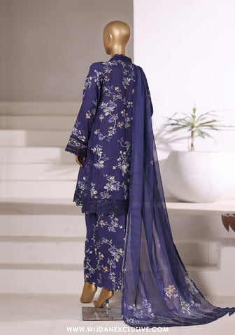Malika by Sadabahar | Stitched Embroidered Viscose Collection - 2025 (BLUE)