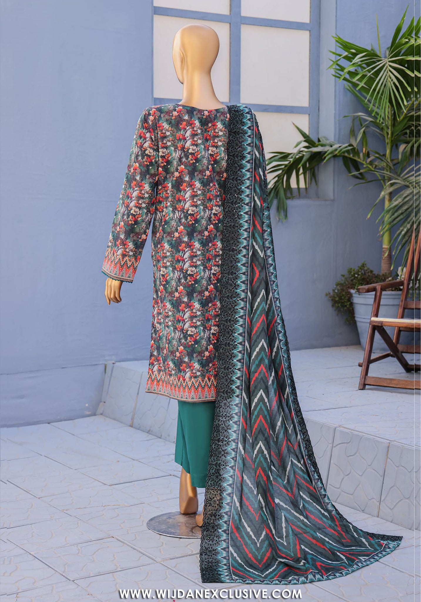 HZ Premium Unstitched Embroidered Lawn Collection - 2026 PEC-609