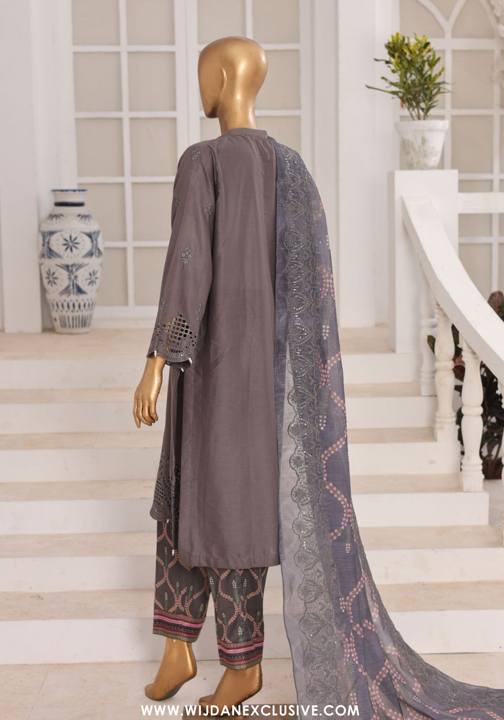 Aifa Dynasty Chikankari Unstitched Luxury Lawn Collection - 2026 (D-03)