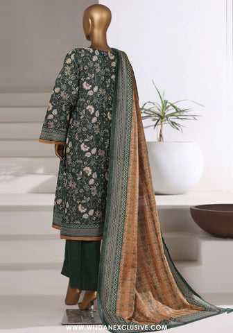 Sadabahar Stitched Printed Khaddar Shimmer Collection - 2025 (GREEN)