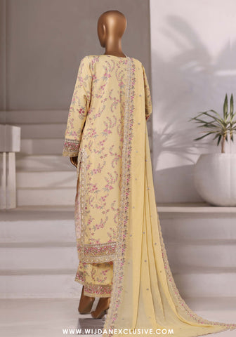 Sadabahar 3PC Stitched Luxury Embroidered Viscose Collection - 2025 (YELLOW)