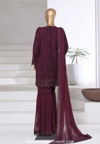 Afsanay by Sadabahar | Stitched Luxury Chiffon Vol-14 Collection - 2025 (MAROON)