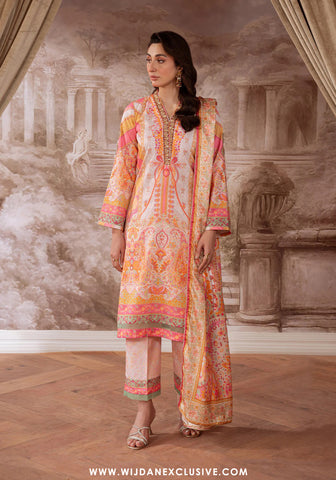 Velouré Unstitched Printed Silk Collection - 2025 by Gulaal (Blush Royale)