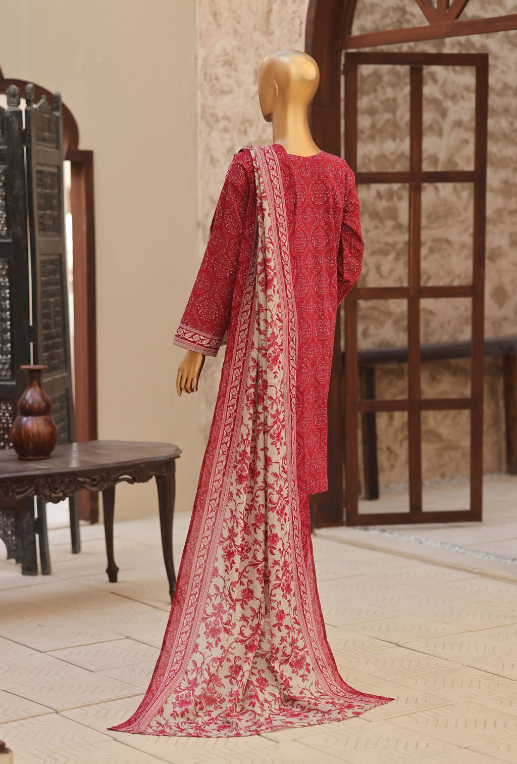 HZ Premium Daily Wear Unstitched Embroidered 3pc Lawn Collection - 2026 (D-03)