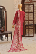 HZ Premium Daily Wear Unstitched Embroidered 3pc Lawn Collection - 2026 (D-03)