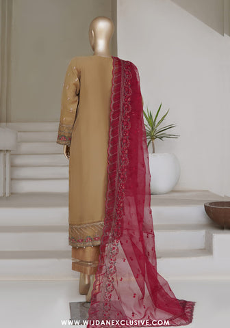 Sadabahar Mahpara Stitched Embroidered Organza Collection - 2025 Vol-17 BROWN