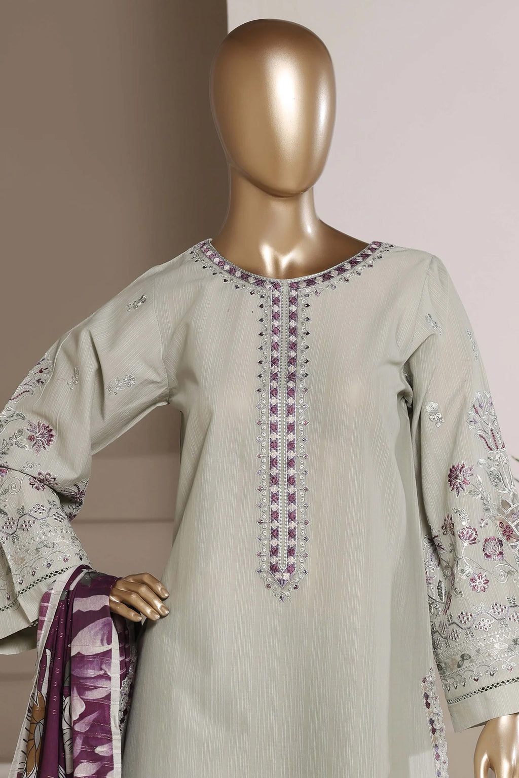 Eclair by Sadabahar | Stitched 3pc Embroidered Lawn Collection - 2026 (D-03)
