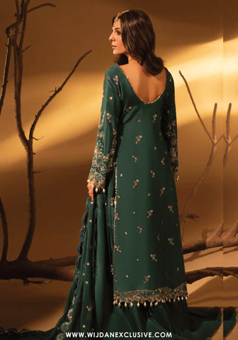 Aylin Unstitched Silk Hand Work Collection (GREEN SLATE)